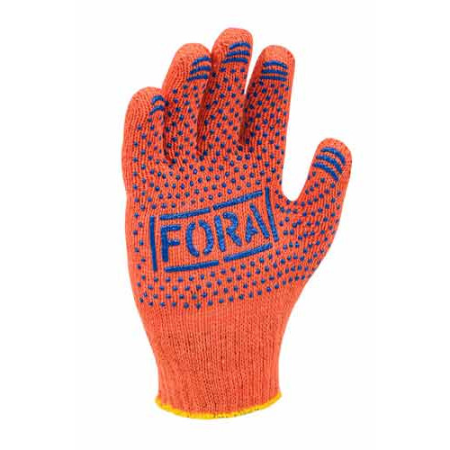 Рабочие перчатки DOLONI 15300 Fora оранжевые с рисунком пвх